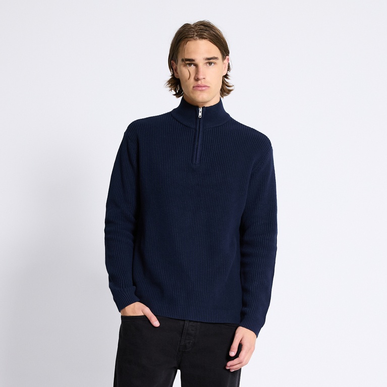 Half-zip knit sweater "Frans"